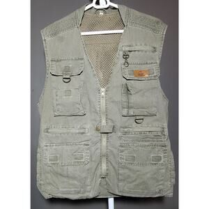 Grauvell Fishing Vest Multi Pocket Adjustable Missouri Style Unisex Sz L Vintage